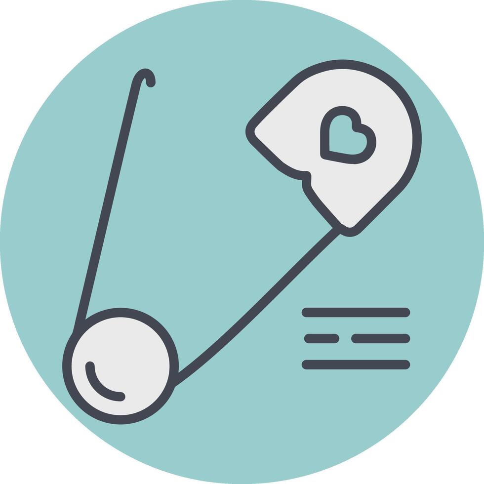 Safety Pin Vector Icon