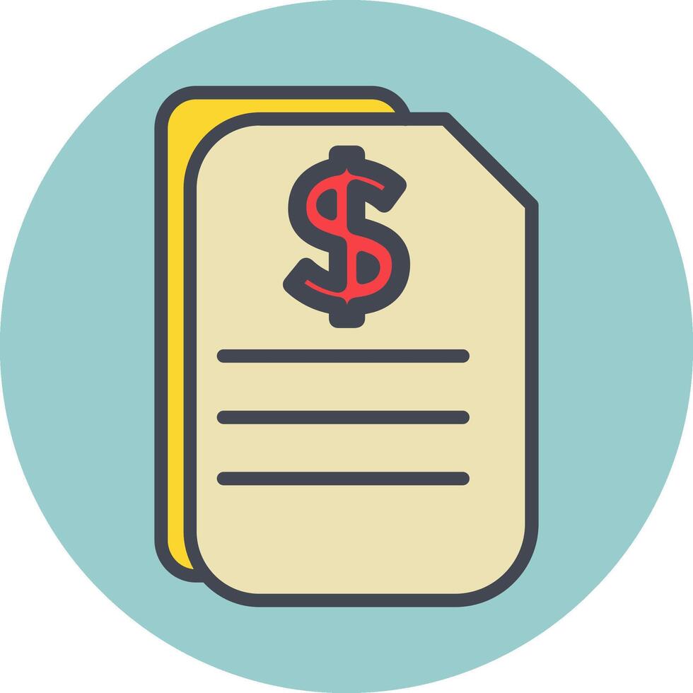 Dollar Document Vector Icon