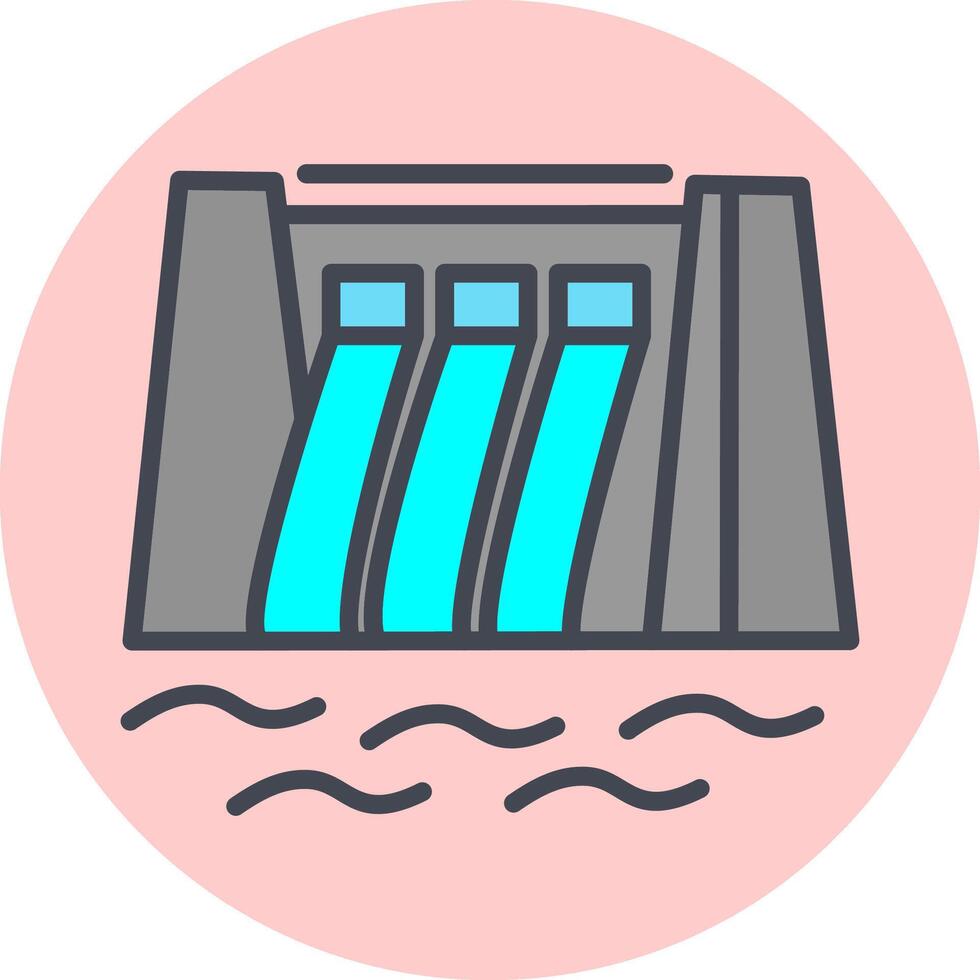 Water Dam Vector Icon
