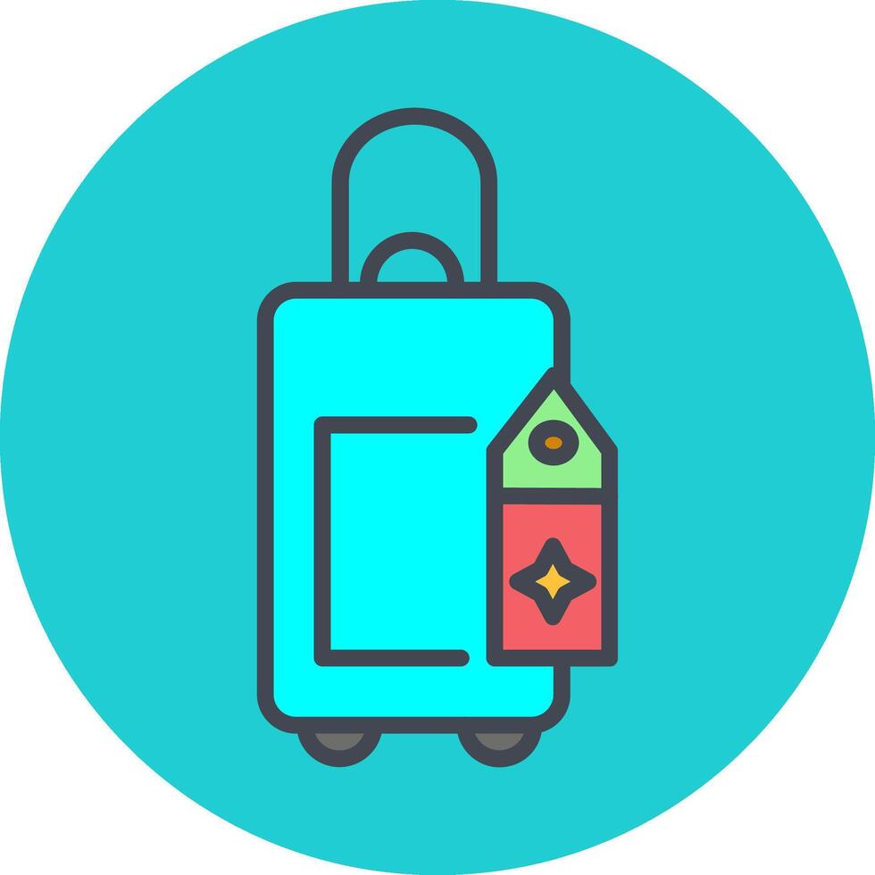 Bag with Tags Vector Icon