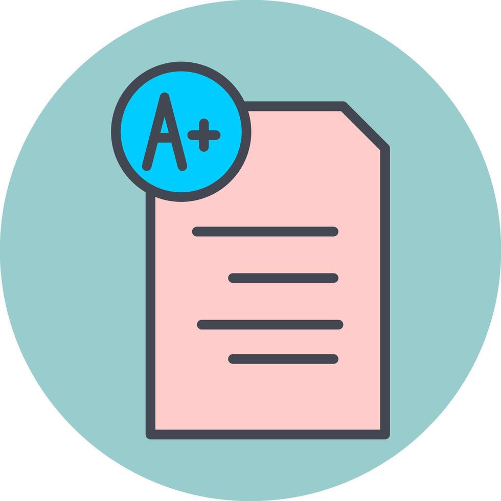 Graded Paper Vector Icon