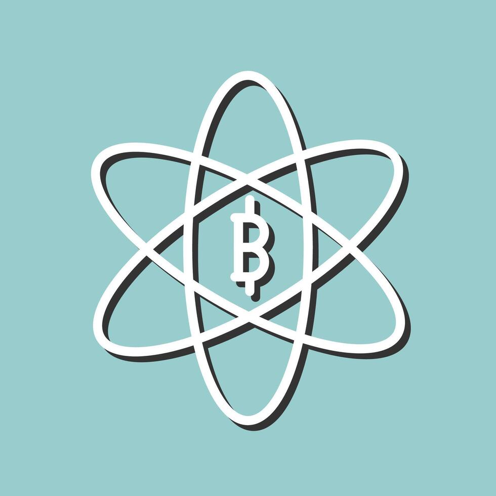 icono de vector de ciencia bitcoin