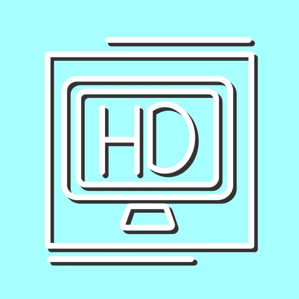 hd calidad vector icono