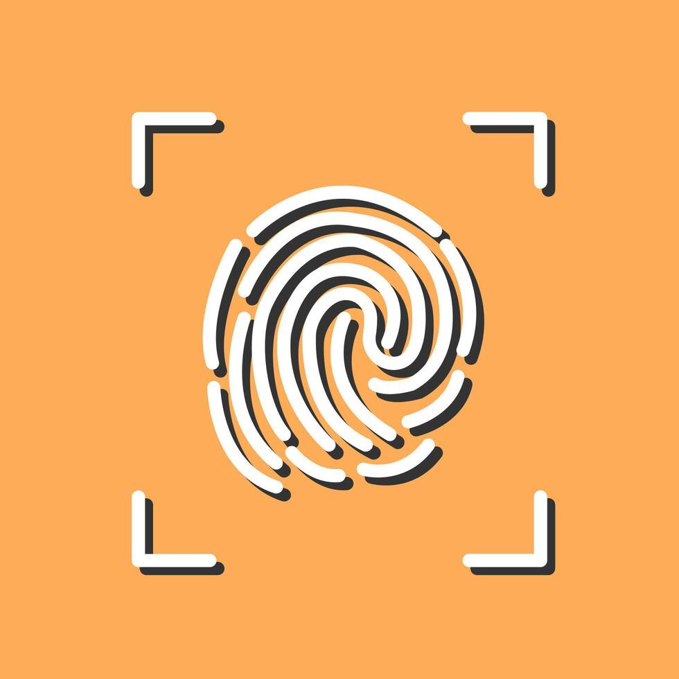 Fingerprint Lock Vector Icon