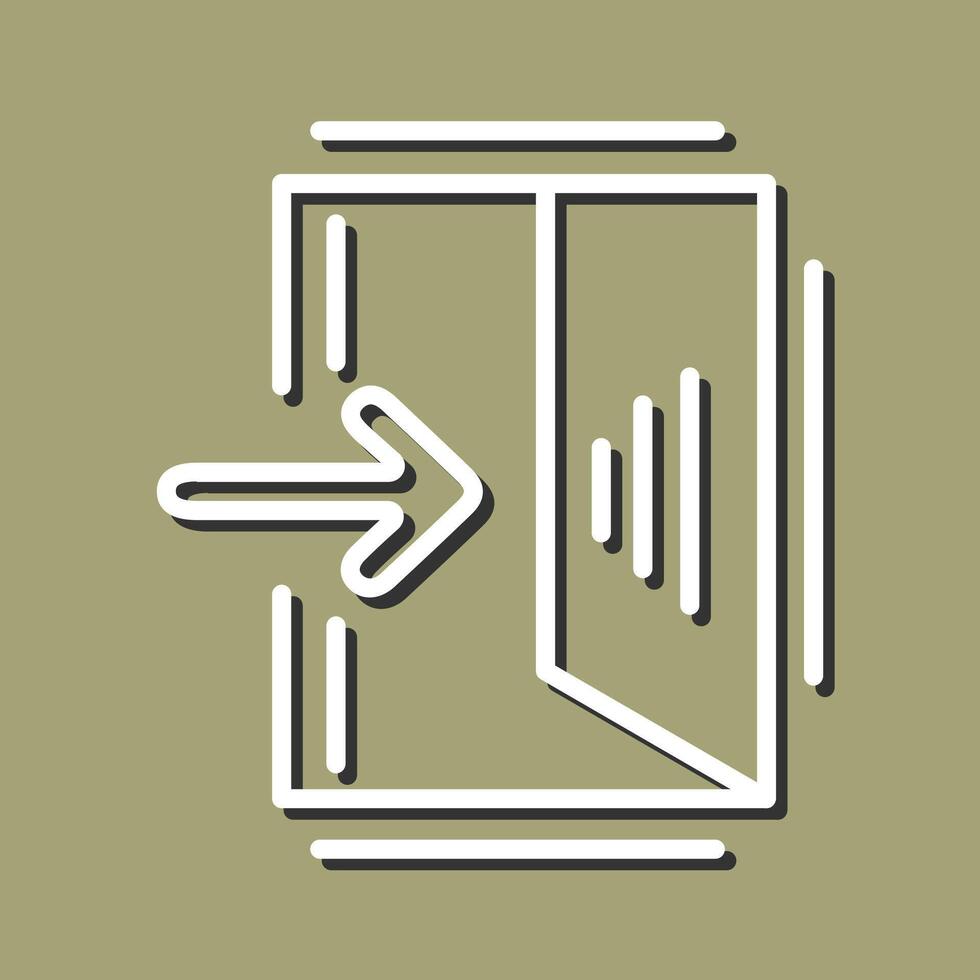 Exit Sign Vector Icon