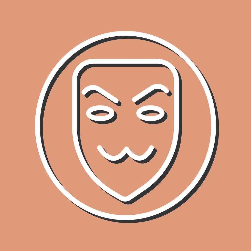 icono de vector de máscara de hacker