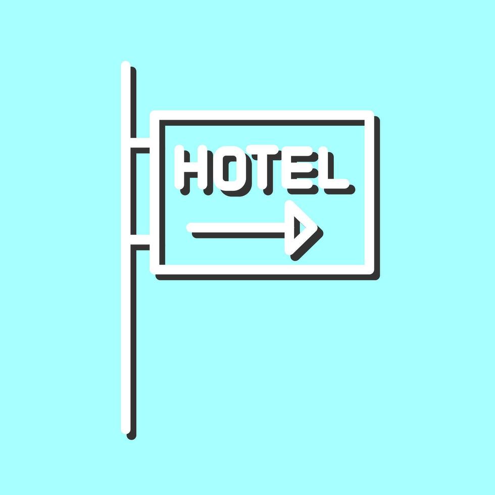 icono de vector de signo de hotel