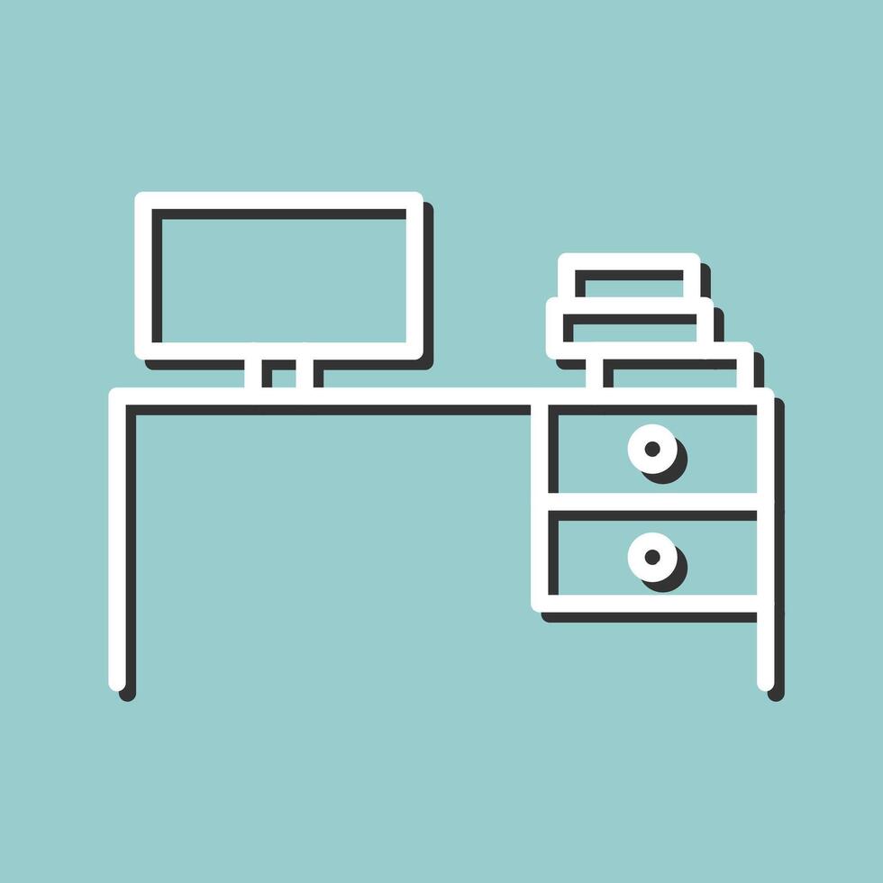 Study Desk II Vector Icon