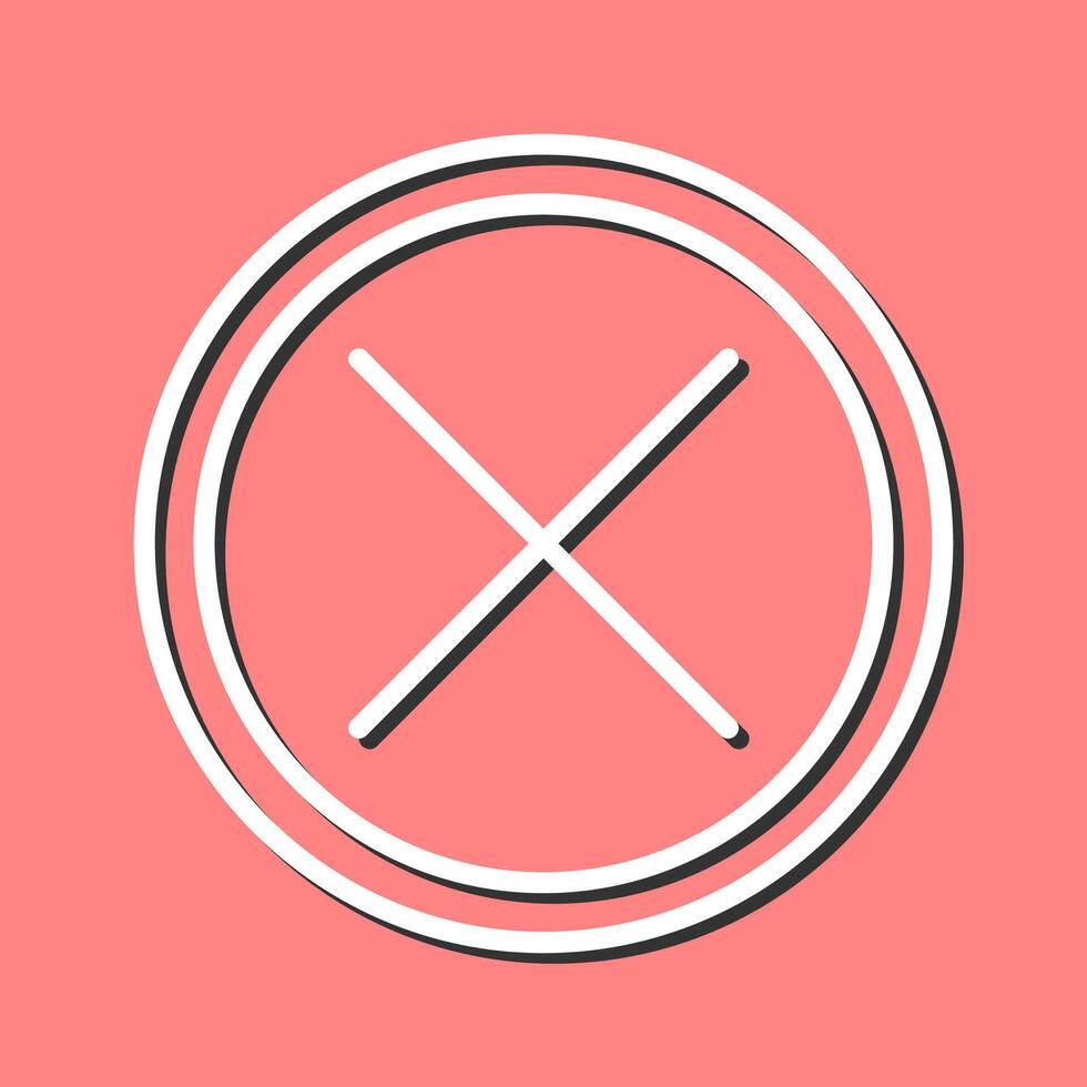 Do Not Cross Vector Icon