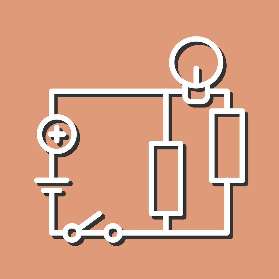 icono de vector de circuito eléctrico