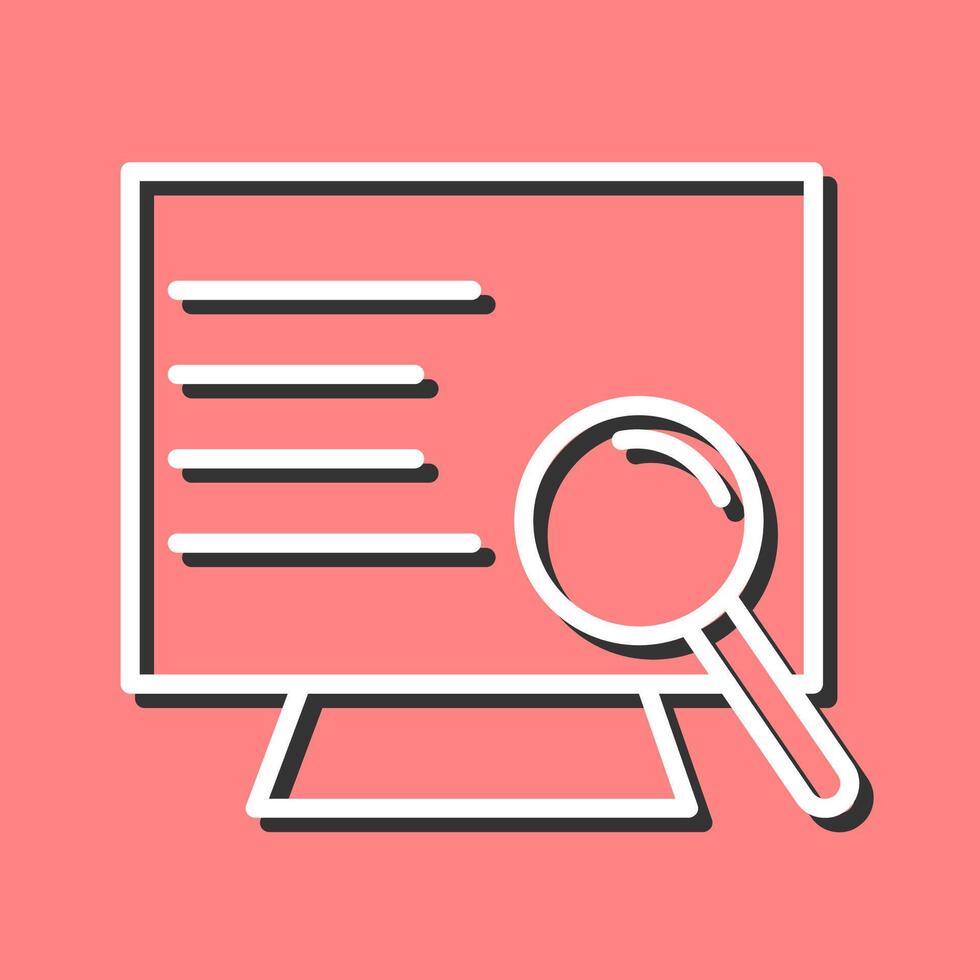 Computer Search Vector Icon