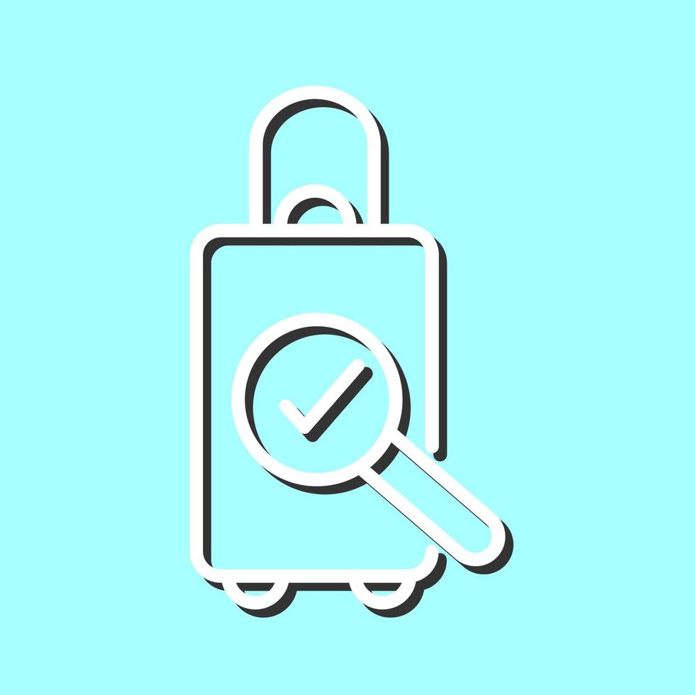 Luggage Inspection Vector Icon