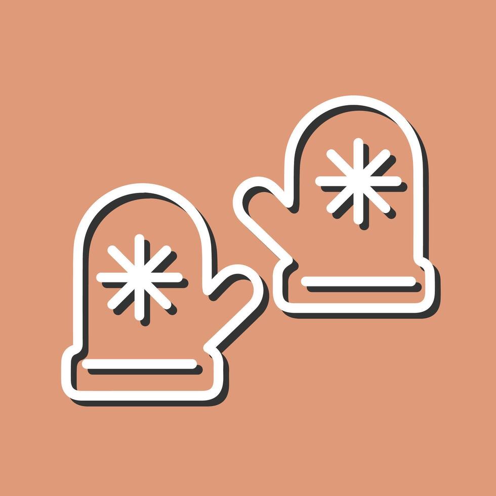 Winter Gloves Vector Icon