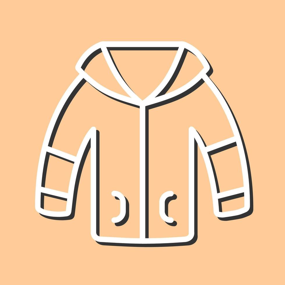 icono de vector de chaqueta de invierno