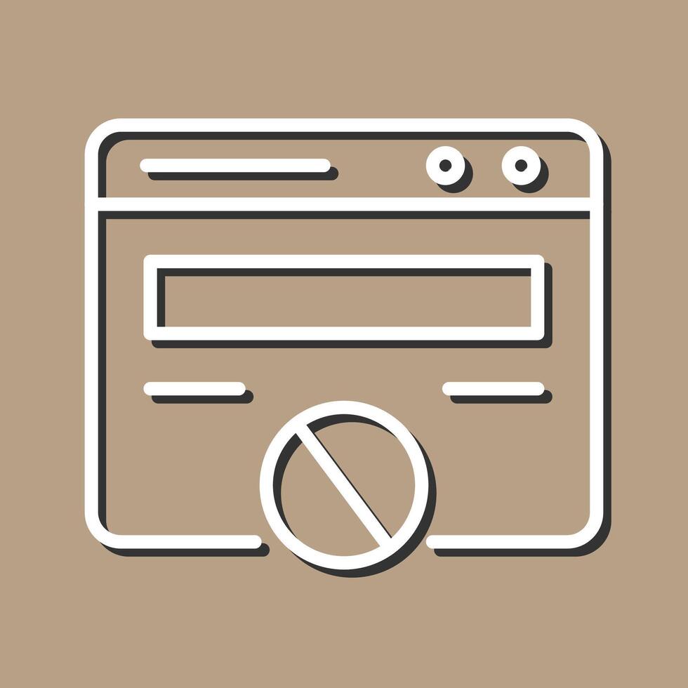 Block Website Vector Icon