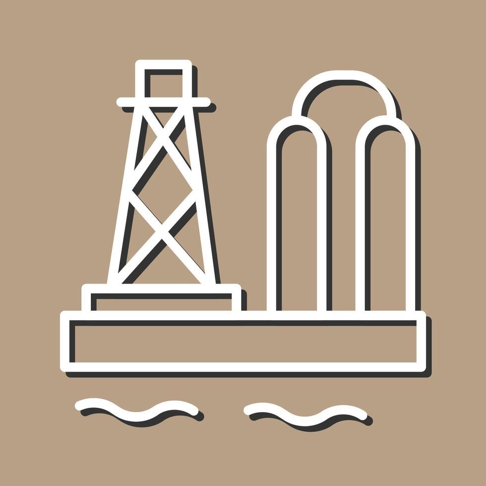 Oil Platform Vector Icon