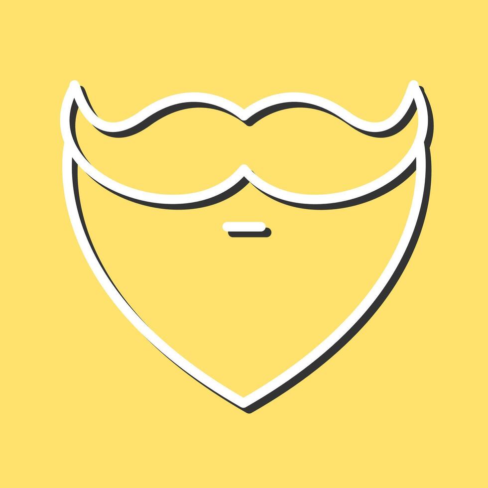 barba y Bigote yo vector icono