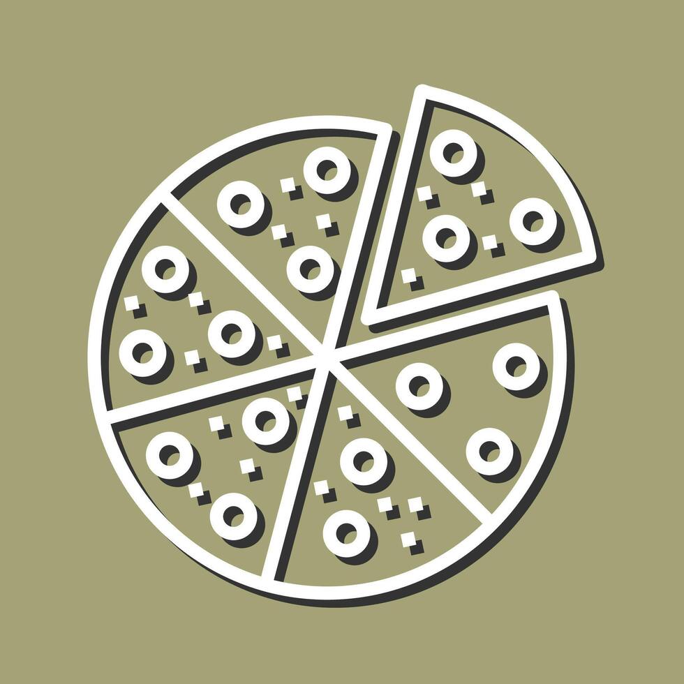 icono de vector de rebanada de pizza