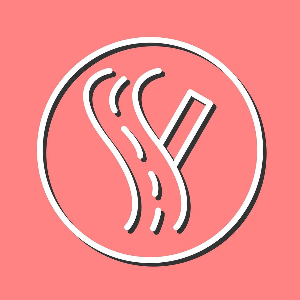 Linked Road Sign Vector Icon