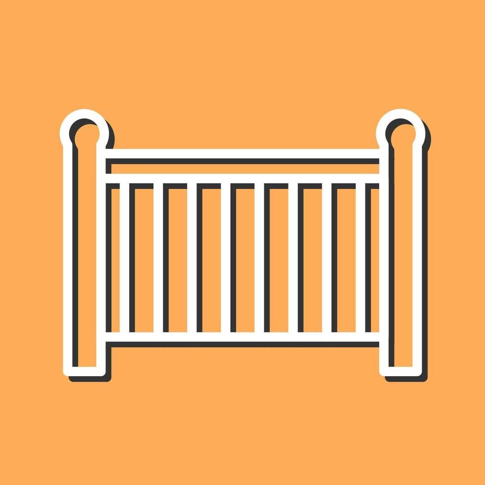 Baby Cot Vector Icon