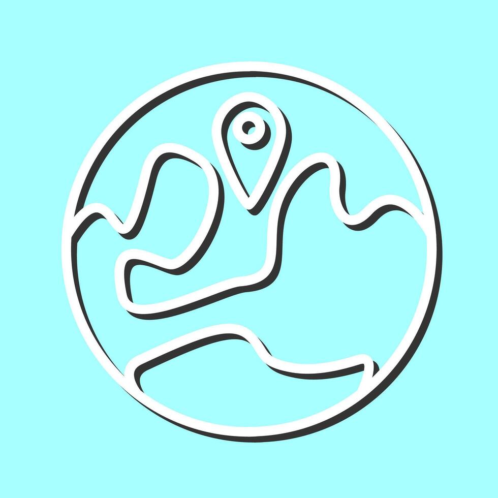 Locate on Earth Vector Icon