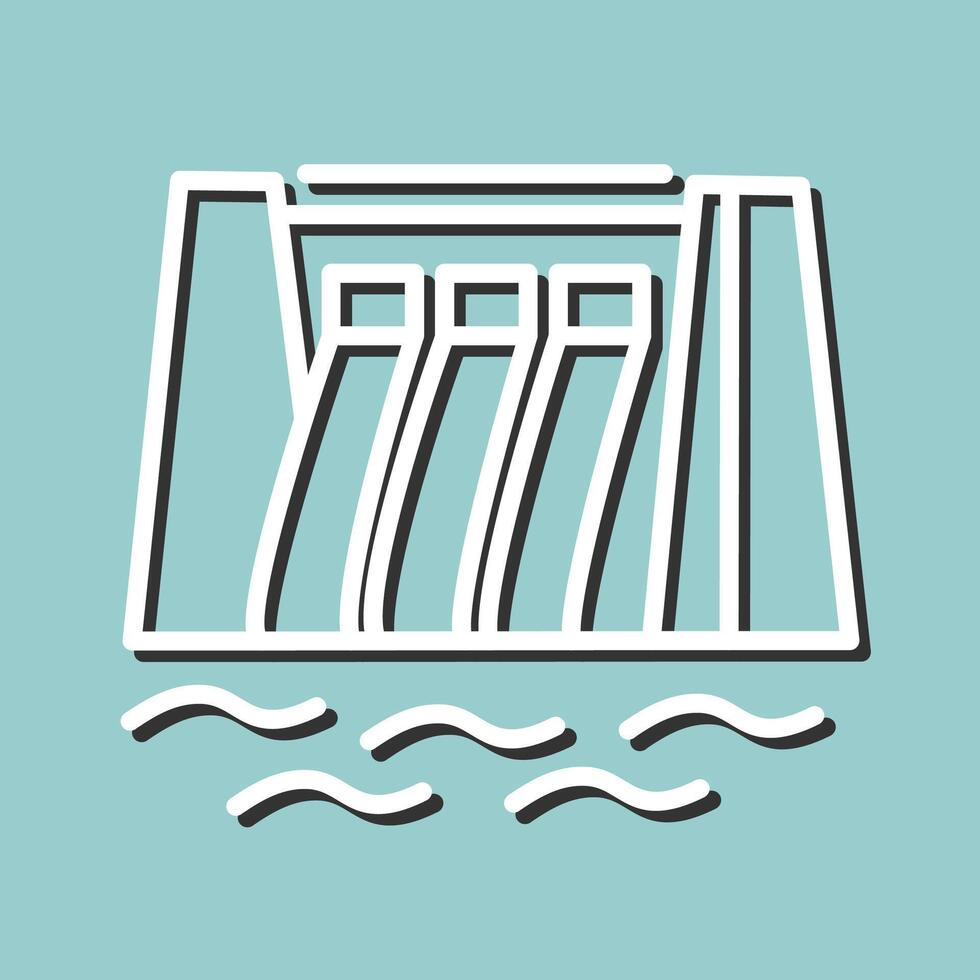 Water Dam Vector Icon