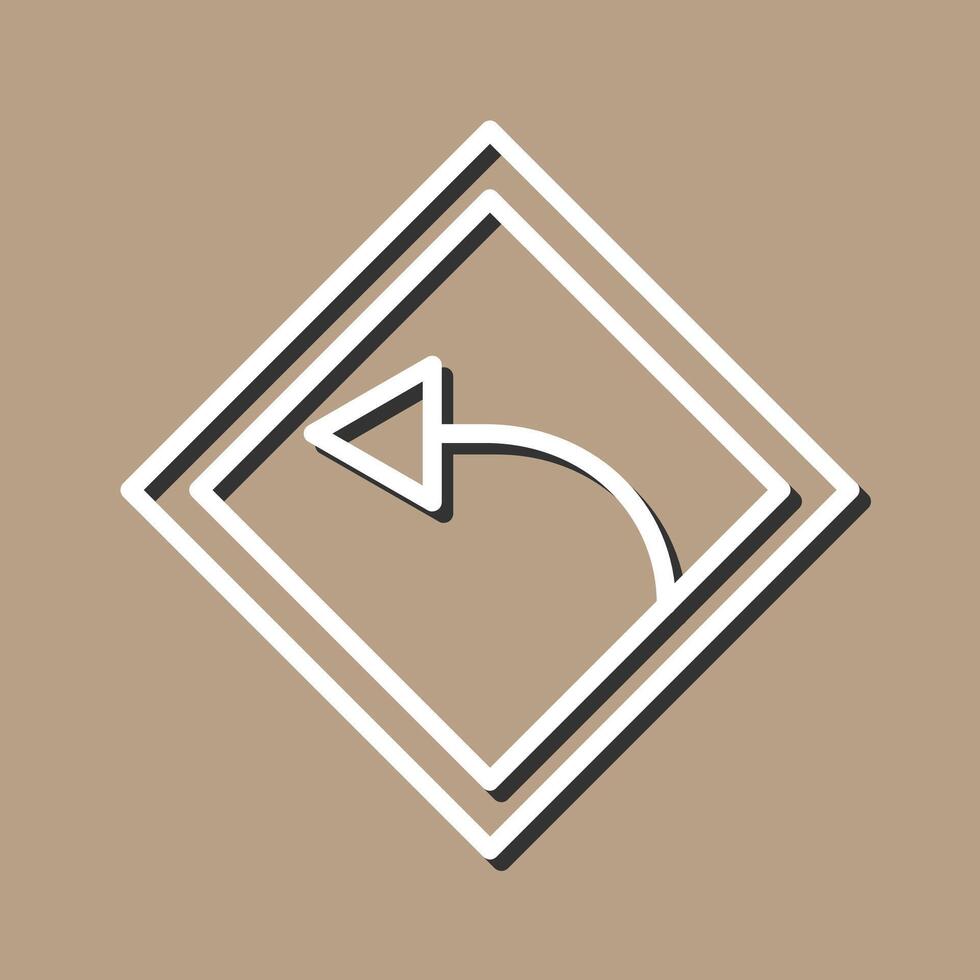 Left Turn Vector Icon