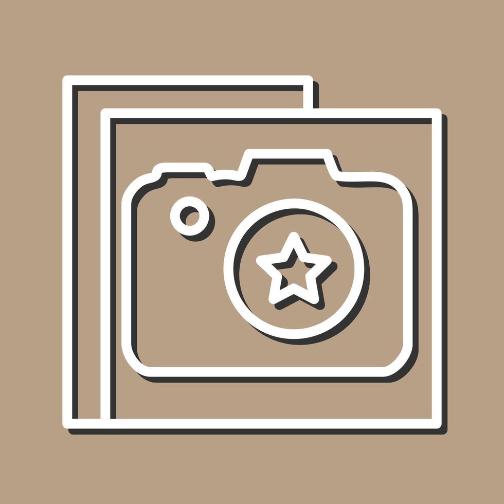 estrella fotografía vector icono