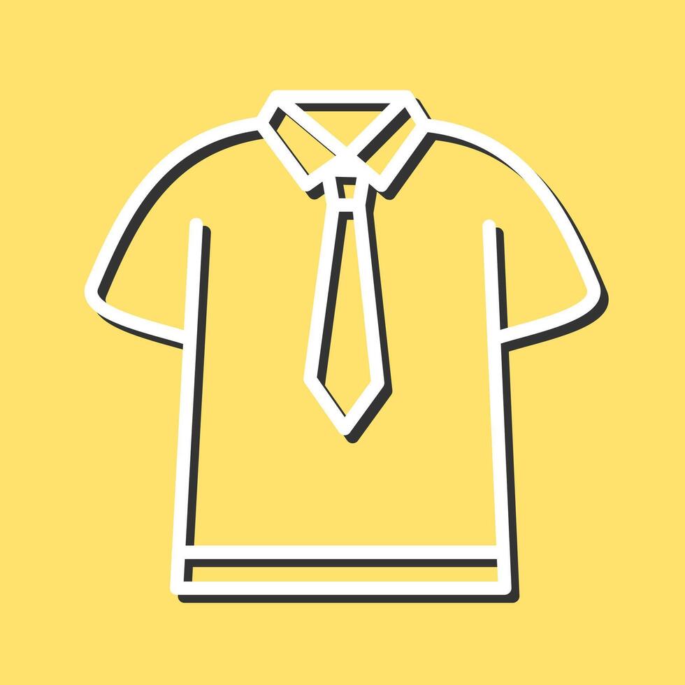 icono de vector de camisa y corbata