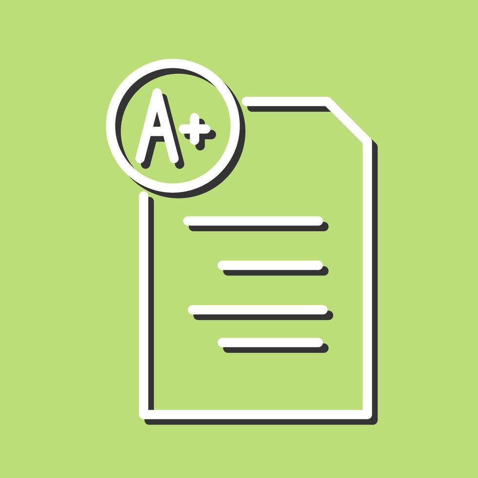 Graded Paper Vector Icon