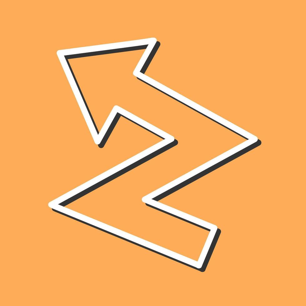 ZigZag Arrow Vector Icon