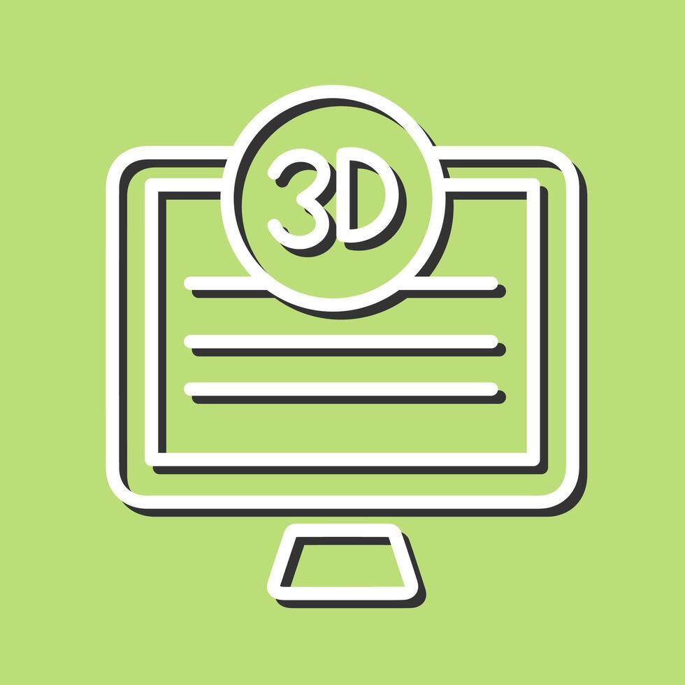 3D Quality Screen Vector Icon
