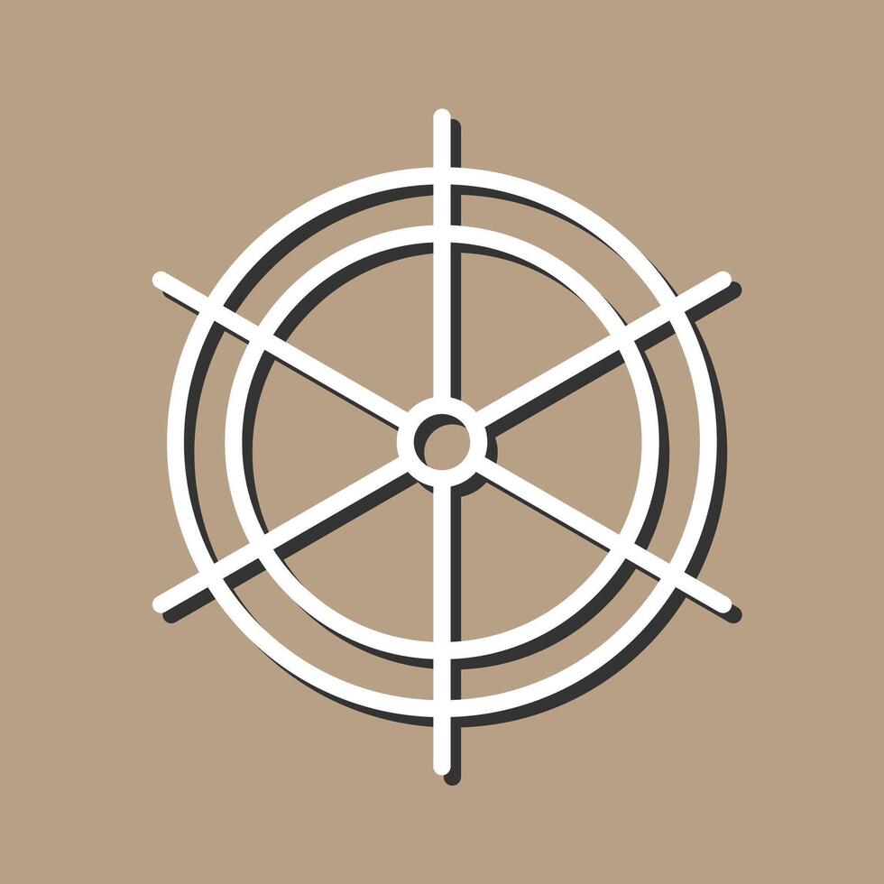 Ship Helm Vector Icon