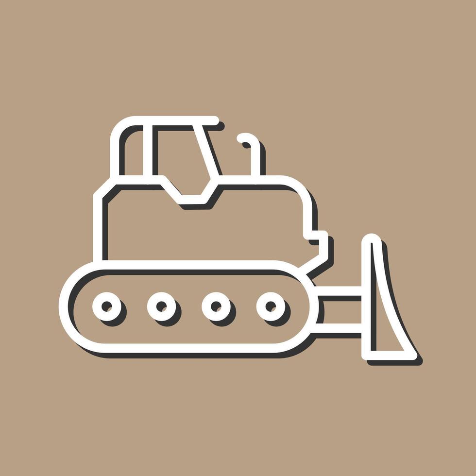 Bulldozer Vector Icon