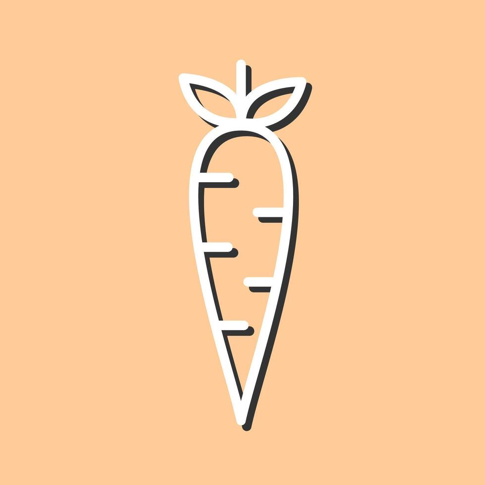 icono de vector de zanahorias