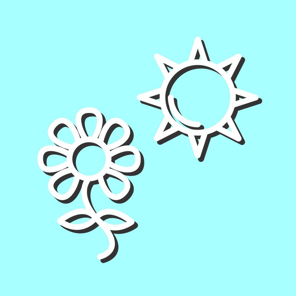 Flower in sunlight Vector Icon