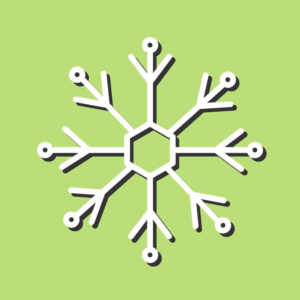 icono de vector de copo de nieve