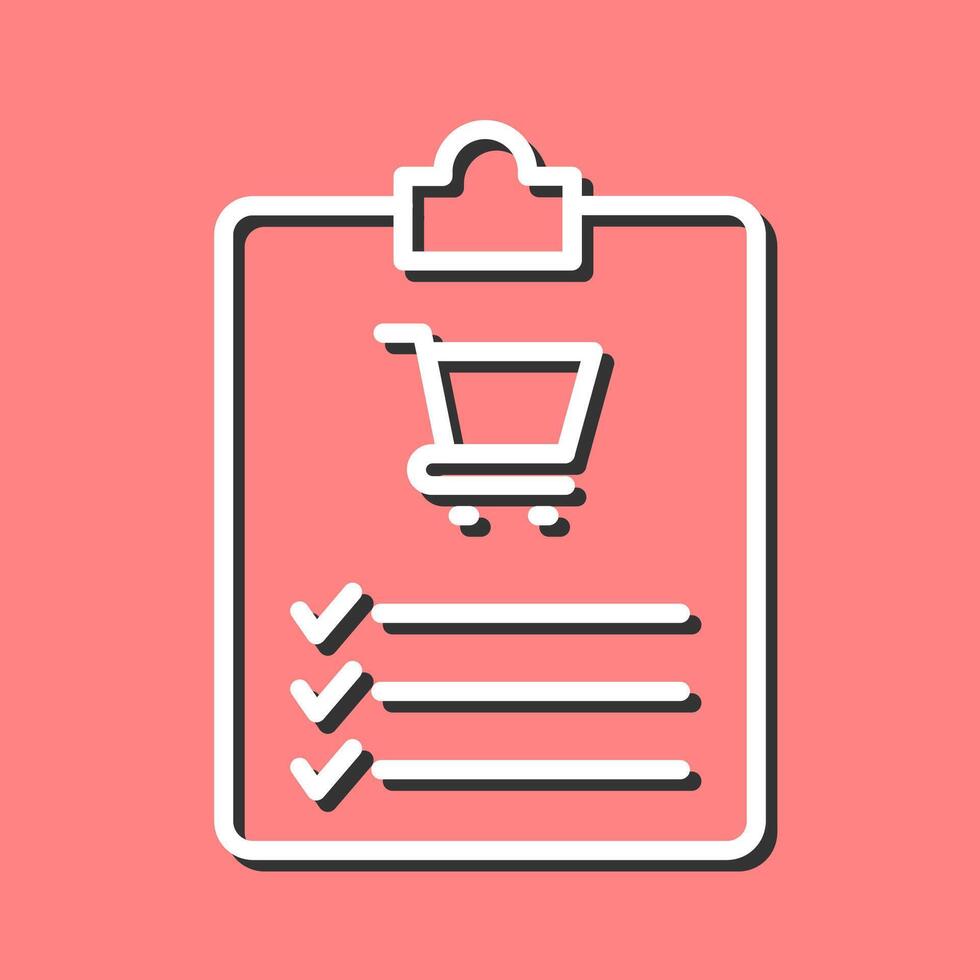 Shopping List Vector Icon