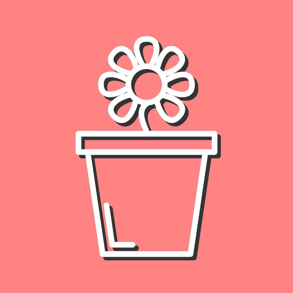 Flower Pot Vector Icon