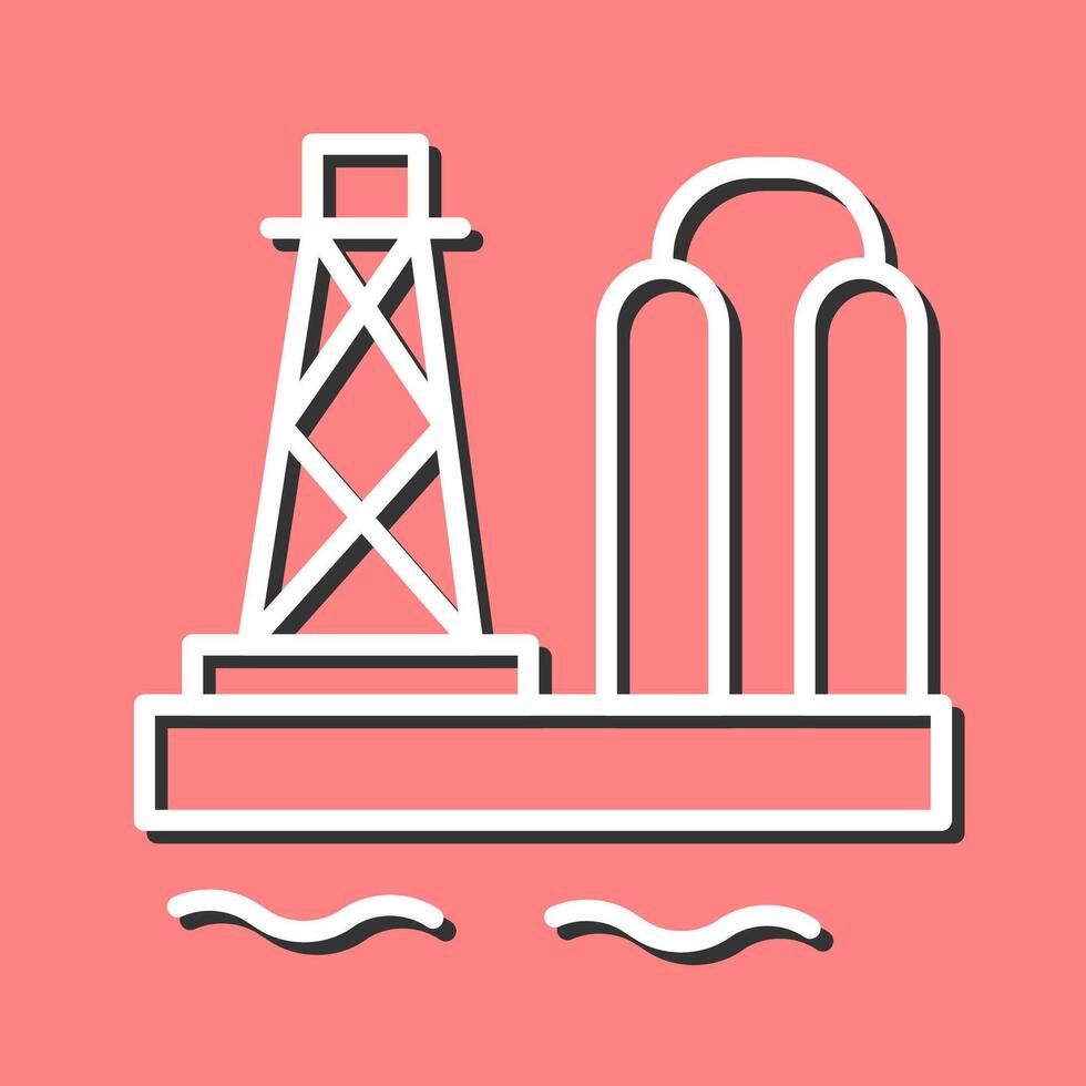 Oil Platform Vector Icon