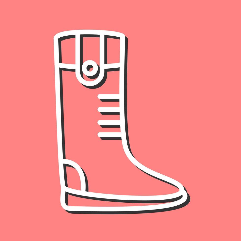 icono de vector de botas largas