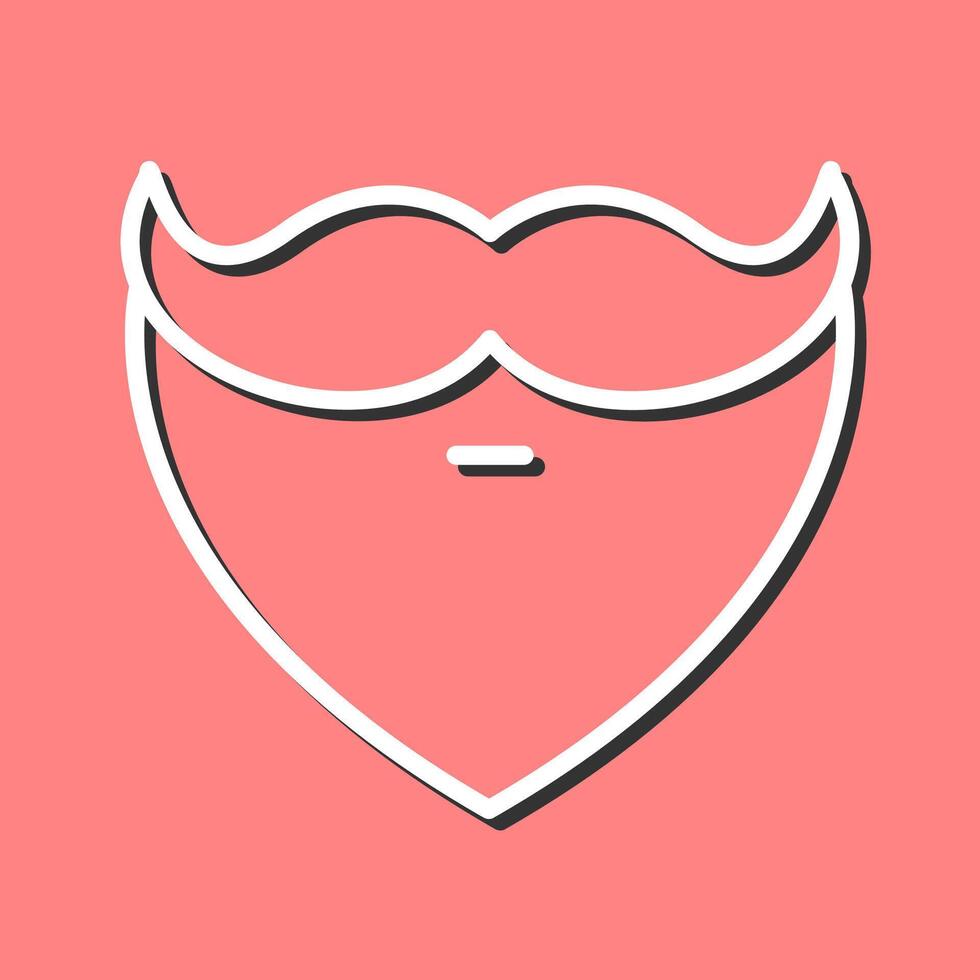 barba y Bigote yo vector icono