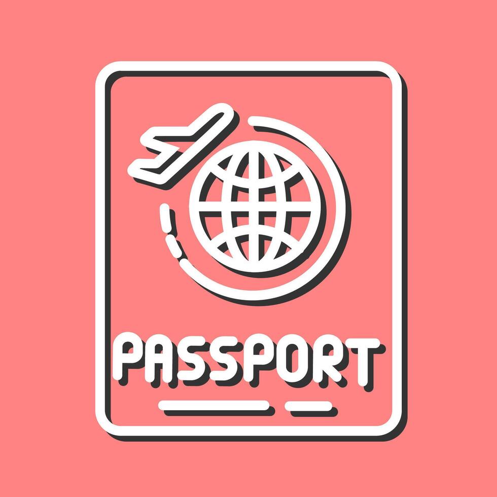 icono de vector de pasaporte