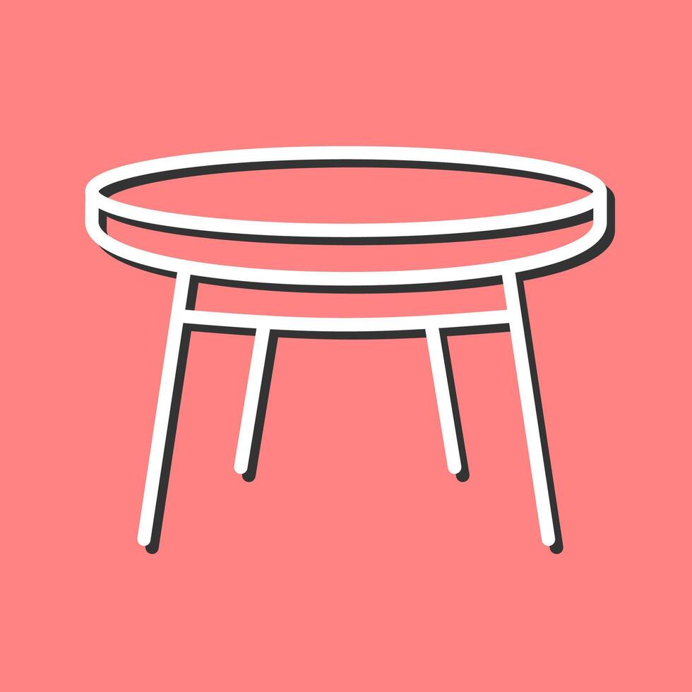 icono de vector de mesa pequeña