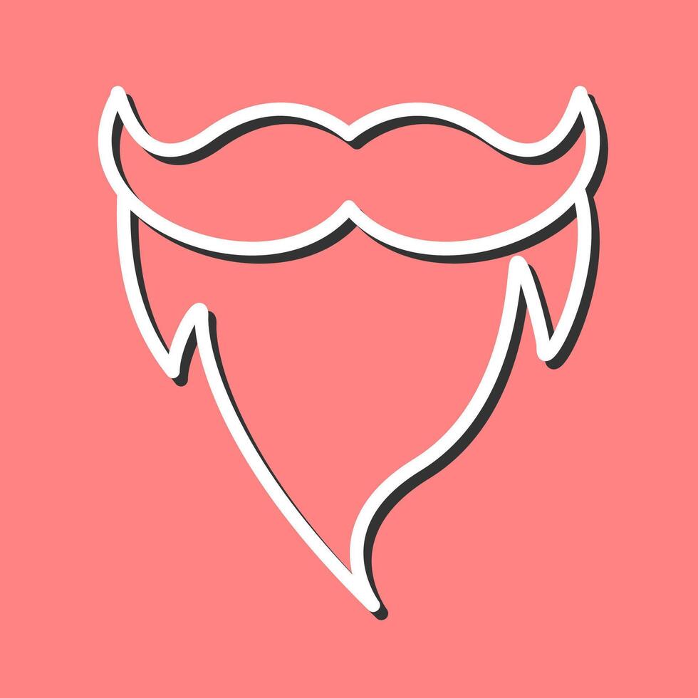 barba y Bigote ii vector icono