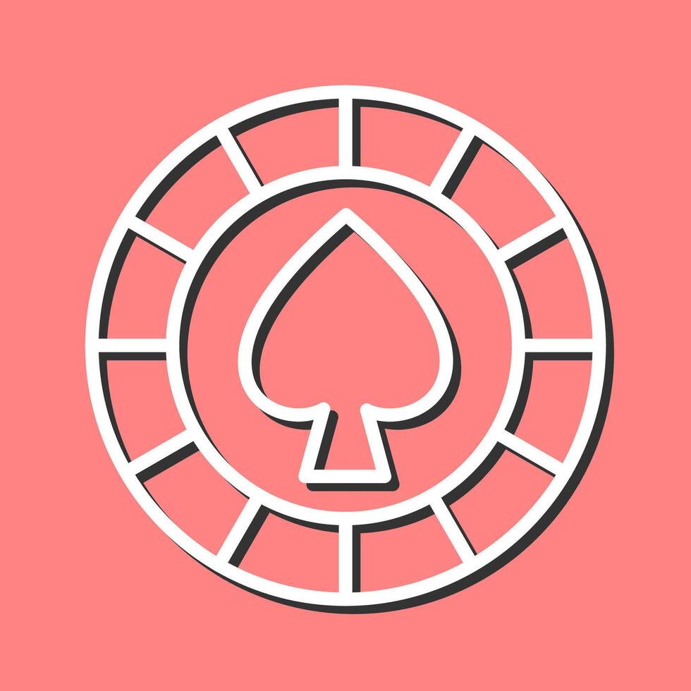 Spade Chip Vector Icon