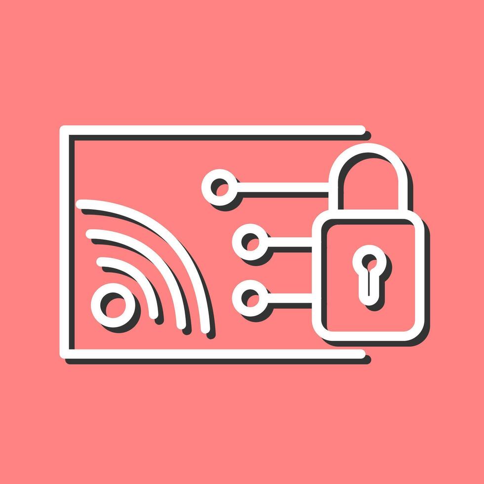 Protected WiFi Vector Icon