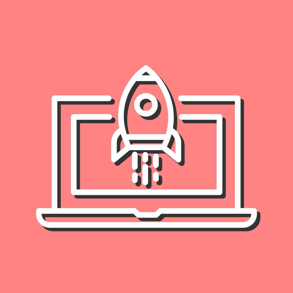 Laptop Startup Vector Icon