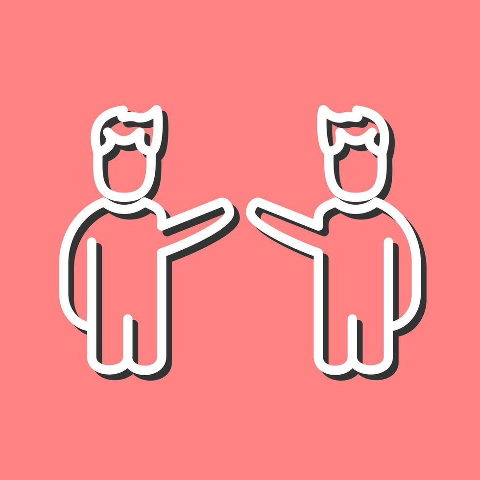 Waving to People I Vector Icon