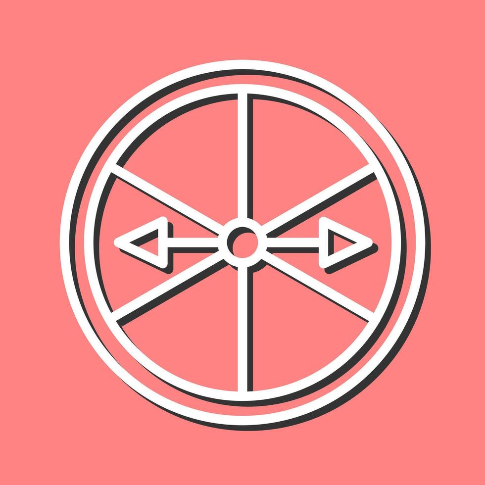 Roulette with Arrow Vector Icon